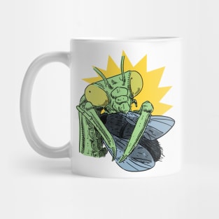 Praying Mantis Eating Fly Funny Insect Quotes Mug